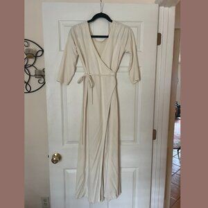 Gaia Conceptions Flip Wrap Simplicity Long Dress (WHITE)